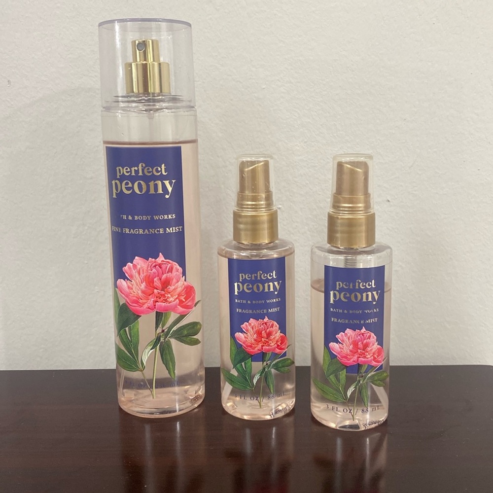 Bath & Body Works Fragrance Mist - Perfect Peony 3 piece